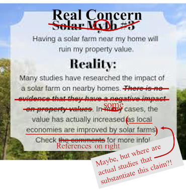 solar myth #3--little evidence that solar farms have a negative impact on property value